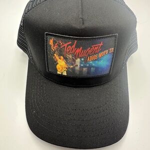 New Ted Nugent Adios Mofo 2023 Logo Black Adjustable Snapback Hat Cap One Size